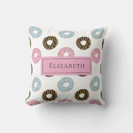 Almofada Nome Personalizado Rosquinha Cute Texto do Dente D
