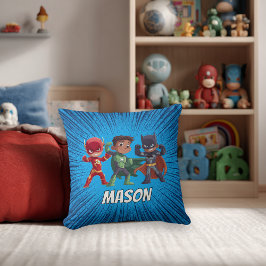 Almofada Nome Personalizado Super-Herói Infantil Meninos