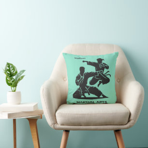 Almofada Nome Personalizado, Texto e Cor Artes Marciais
