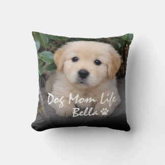 Almofada Nome Personalizado Vida de Mãe de Cachorro Design 