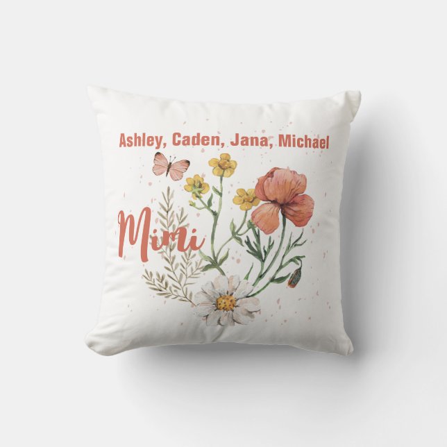 Almofada Nome Personalizado Wildflower Mimi (Frente)