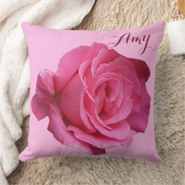 Almofada Nome personalizável Amy bonito rosa rosa rosa boho