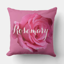 Almofada Nome Rosemable bonito rosa-flor-rosa personalizáve