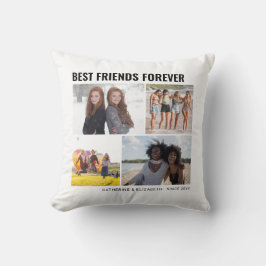 Almofada Nomes de Colagem de Fotografias dos Melhores Amigo