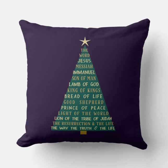 Almofada Nomes de Jesus Árvore de Natal (Frente)