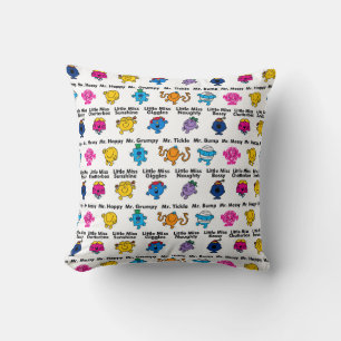 Almofada Nomes dos Personagens Mr Men & Little Miss