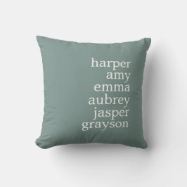 Almofada Nomes Modernos Simples Molhados Verde
