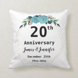 Almofada Nomes Personalizados de Aniversário de Casamento