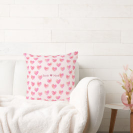 Almofada Nomes Personalizados Design Romântico Rosa Amor -