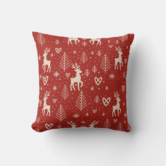 Almofada Nordic Yuletide Reindeer (Frente)