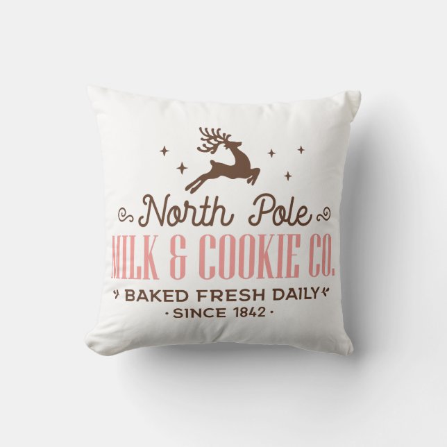 Almofada North Pole Milk & Cookie Co (Frente)