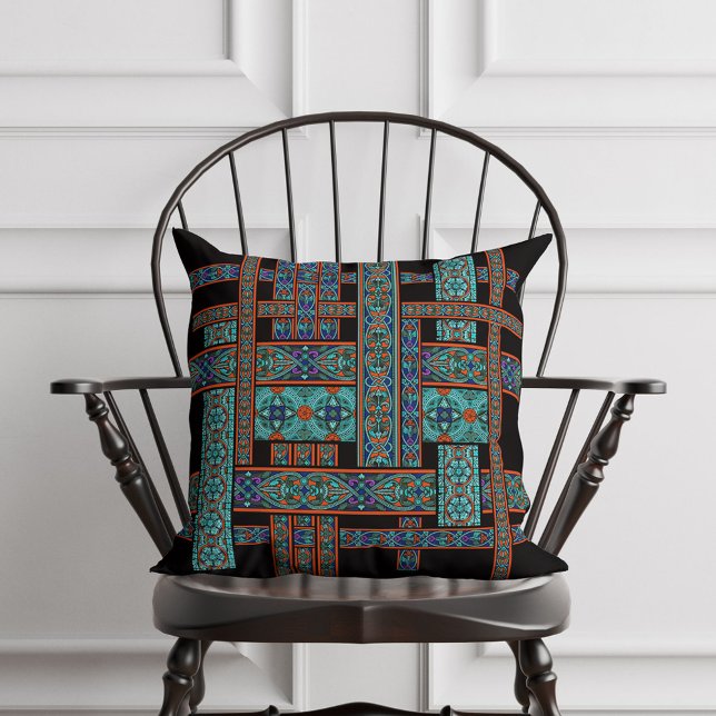 Almofada Northern Lights Stained Glass Throw Pillow (Criador carregado)