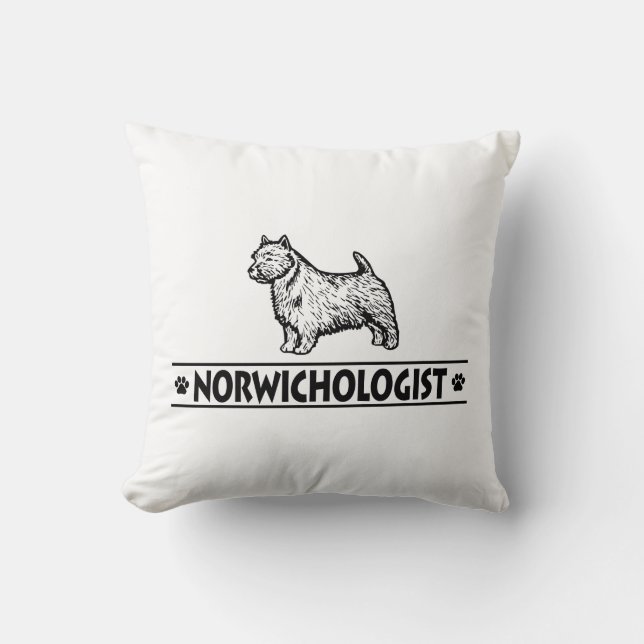 Almofada Norwich Terrier cómico (Frente)