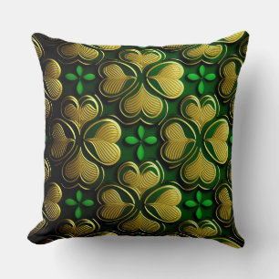 Almofada NÓS CELTICOS bonito VERDE E DOURADO IRLANDÊS
