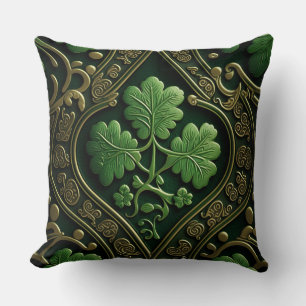 Almofada NÓS CELTICOS bonito VERDE E DOURADO IRLANDÊS