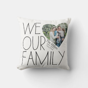 Almofada Nós coração nossa família personalizada