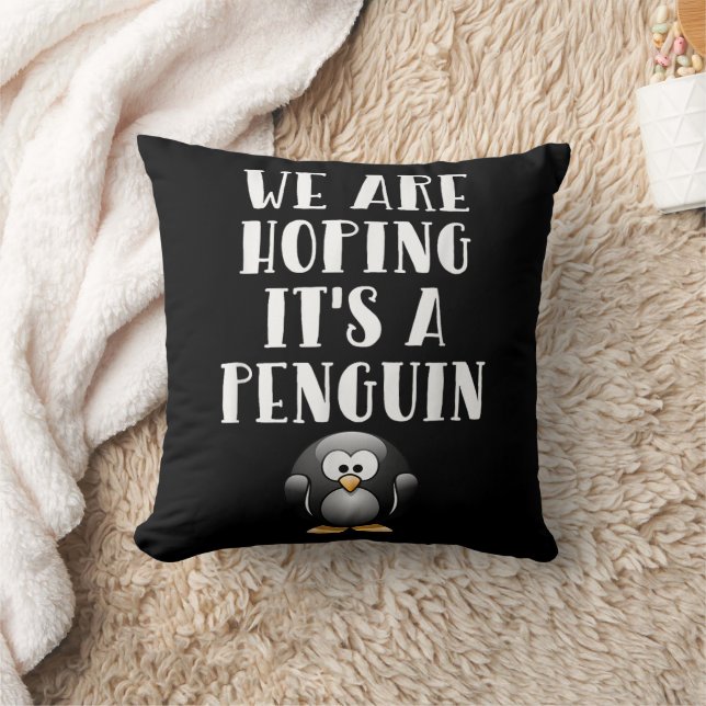 Almofada Nós Estamos Esperando Que Seja Um Pinguim Mulher G (Cobertor)