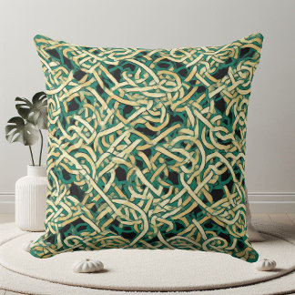 Almofada Nós Eternos Arte Decorativa Celta Verde