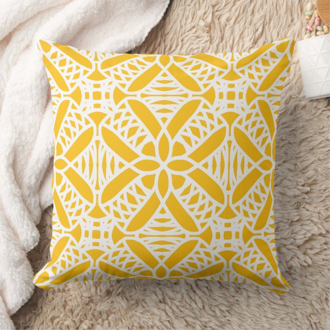 Almofada Nós no padrão amarelo (Cobertor)