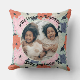 Almofada Nós te amamos, vovó, fotos e nomes personalizados 