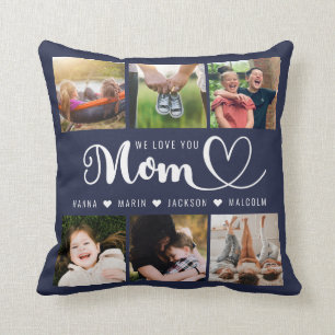 Almofada Nós Te Amo Mamãe Meninos Nomes Fotocolagem Lanç