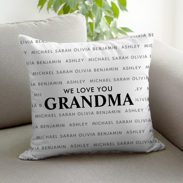 Almofada Nós Te Amo Nossos Nomes De Crianças Personalizadas (Criador carregado)