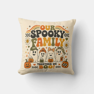 Almofada Nossa Família Assustadora Decoração de Halloween d
