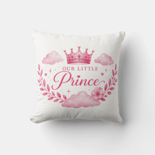 Almofada Nossa Pequena Princesa Bebê Menina Coroa Rosa