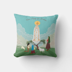 Almofada Nossa Senhora de Fátima e os três pastores