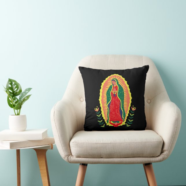Almofada Nossa Senhora de Guadalupe Proteção Inspirada na F (Cadeira)