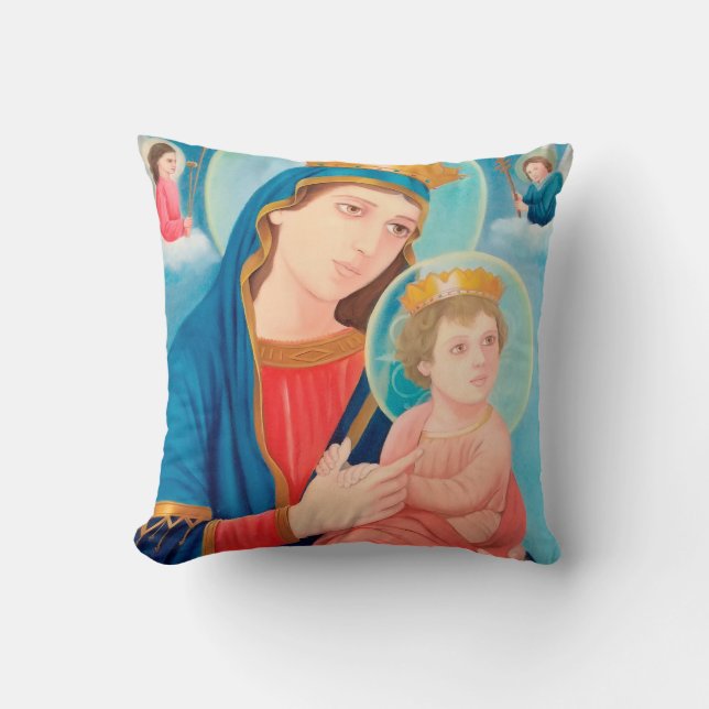 Almofada Nossa Senhora Perpétua Ajuda Católica (Frente)
