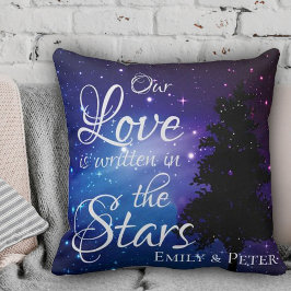 Almofada Nosso amor está escrito no nome do céu noturno das