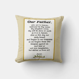 Almofada Nosso Pai Orador Matthew 6:9-13 Bíblia Cushion