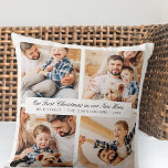 Almofada Nosso Primeiro Natal Na Nossa Nova Casa, Moderna 4<br><div class="desc">Design é composto por tipografia quic moderna com sans serif e serif font. Adicione fotos personalizadas da família e da nova casa e ano.</div>