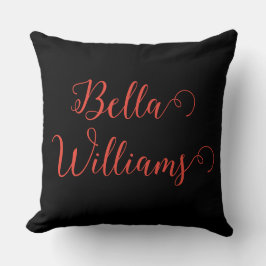 Almofada Nota vermelha em preto