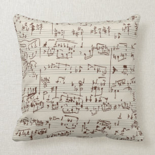 Almofada Notas da música