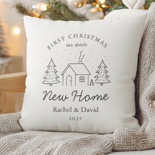Almofada Nova Casa, Primeiro Natal, Casa Mínima de inverno