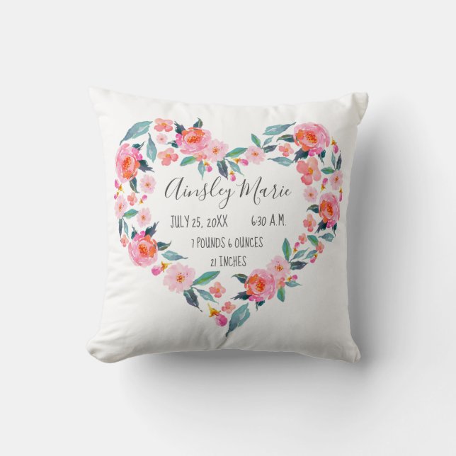 Almofada Nova Garota Rosa Rosa Rosa Rosa, Banda-de-Nascimen (Frente)