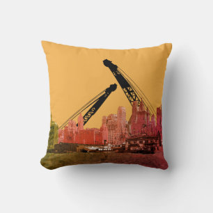 Almofada Nova Iorque Crane Operador Skyline 1930