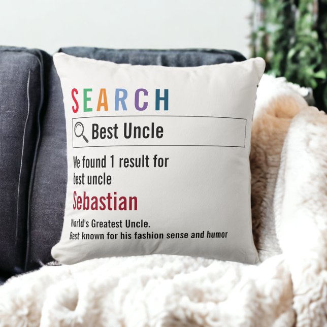 Almofada Novelty Internet Search - Resultado Personalizado (Novelty Internet Search Result Personalized Throw Pillow from Ricaso)