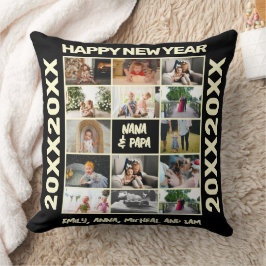 Almofada Novo Ano - Colagem de Fotos - Avós - Presente