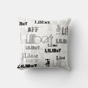 Almofada NOVO! Trendy Girls Name Gift Wordcloud Urban Chic