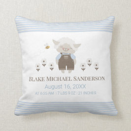 Almofada Núcleo de Estatísticas de Nascimento de Garotas Az