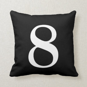 Almofada Número 8 Preto