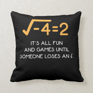 Almofada Número imaginário Nerd Matemático Engraçado