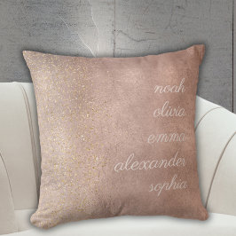 Almofada Números de netos Mínimo Cor-de-rosa Dourada