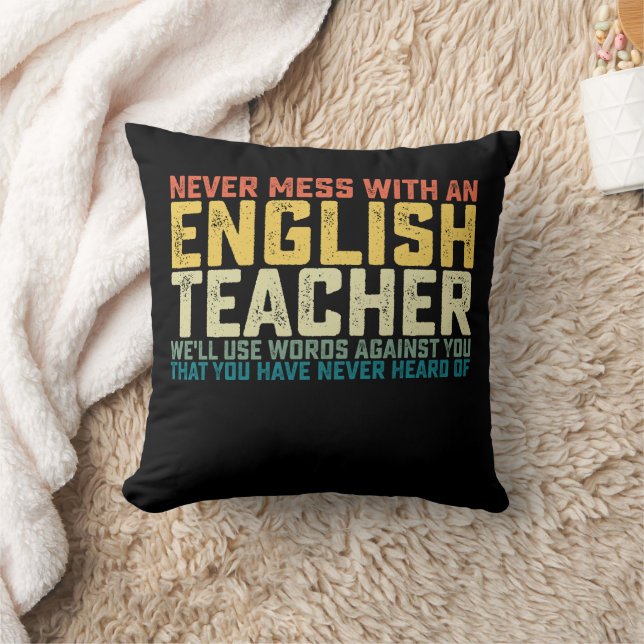 Almofada Nunca Brinque Com Um Professor De Inglês Nós Usare (Cobertor)