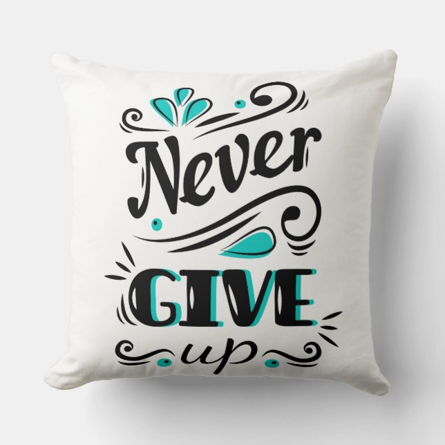 Almofada Nunca desistir do Travesseiro (Frente)