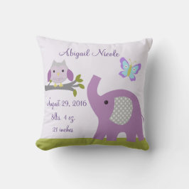 Almofada Nursery Dreamland Owl/Elephant Travesseiro Keepsas