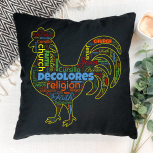 Almofada Nuvem de Palavras do Rooster Cursillo de DeColores